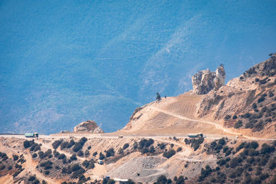 Panoramic view of arid landscape