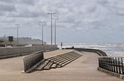 Sun shining on a windy day at cleveleys 