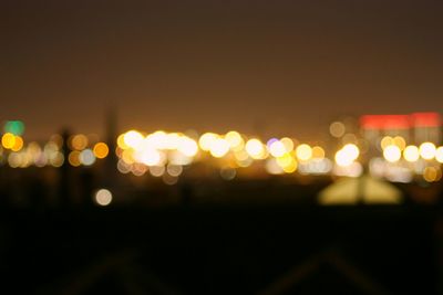 Defocused lights at night