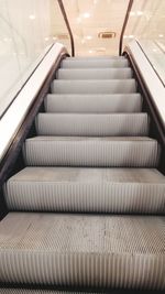Close-up of escalator