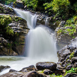 Stream flowing through rocks