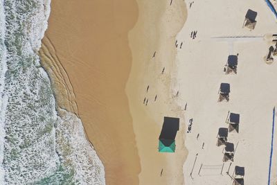 Aerial view of people on beach 