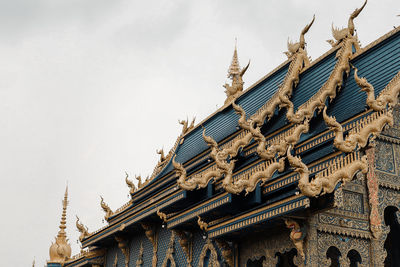 Low angle view of traditional building against sky