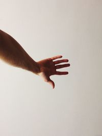 Cropped image of woman against white background