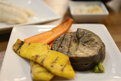 Close-up of food in plate