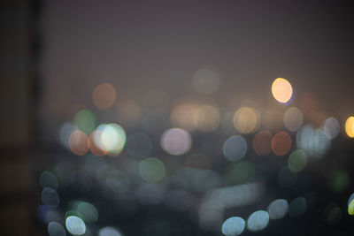 Defocused image of illuminated lights