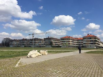 Built structure against cloudy sky