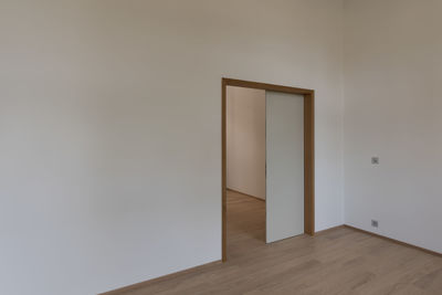 White wooden door of house