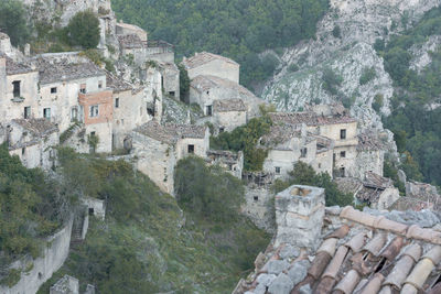 Ruin of an old building, ghost town romagnano al monte, italy