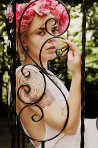 Close-up of a girl looking at camera