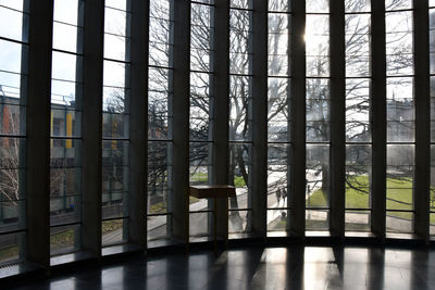 Full frame shot of glass window on building