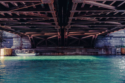 Silhouette of bridge over water