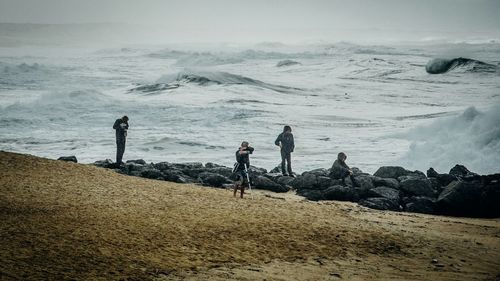 Tourists enjoying at beach