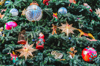 Multi colored christmas tree