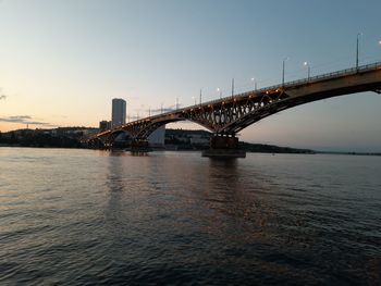 Low angle view of bridge over river