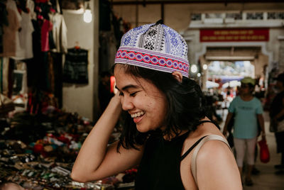 Portrait of a smiling young woman