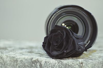Close-up view of camera