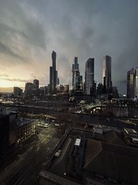 Melbourne city at dawn