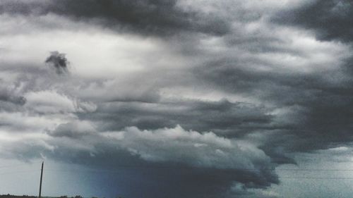 Low angle view of cloudy sky