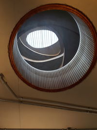 Low angle view of spiral staircase