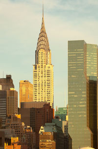 Manhattan, new york city, ny, united states - chrysler building and turtle bay neighborhood.