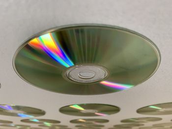 High angle view of rainbow on table