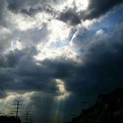 Low angle view of cloudy sky