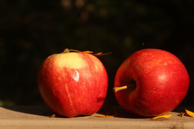 Close-up of apple on table