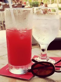 Close-up of drink on table