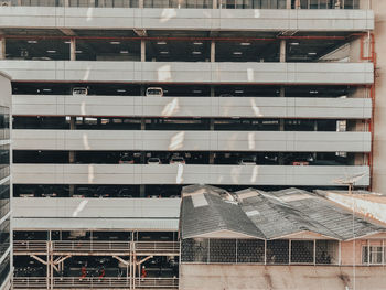 Low angle view of building at construction site