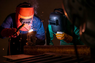 People working in factory