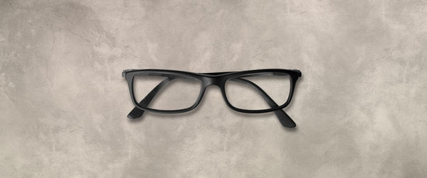 High angle view of eyeglasses on table