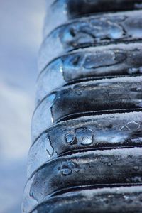 Close-up of water against sky