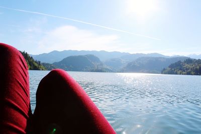 Low section of man in lake