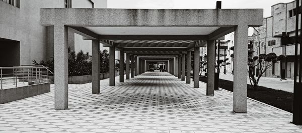 Empty corridor of building