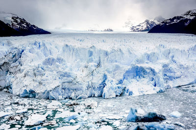 Aerial view of glacier