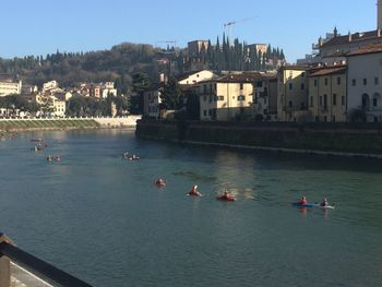 Boats in river