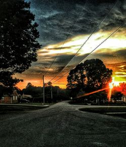 Road at sunset