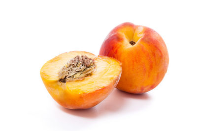 Close-up of apple against white background