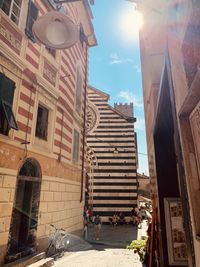 Low angle view of buildings against sky