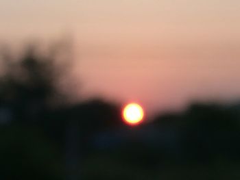 Close-up of moon at sunset