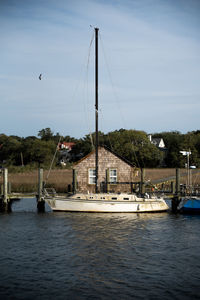 Boats in sea