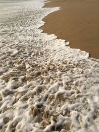 Close-up of waves on beach