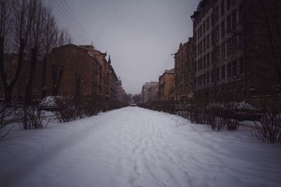 Snow covered walkway