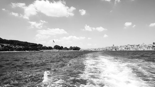 Scenic view of sea against sky