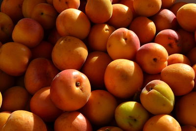 Full frame shot of oranges in market