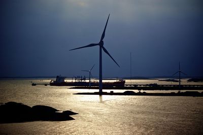 Wind turbines by sea