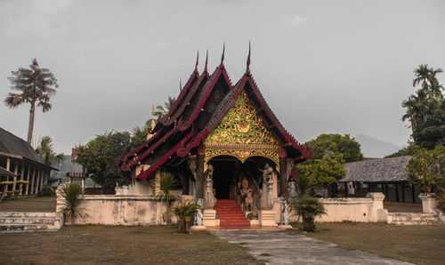 View of temple building against sky