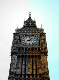 Low angle view of clock tower