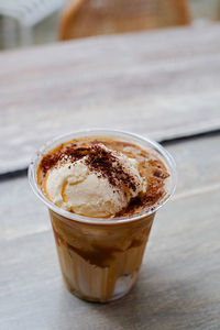 Close-up of drink on table